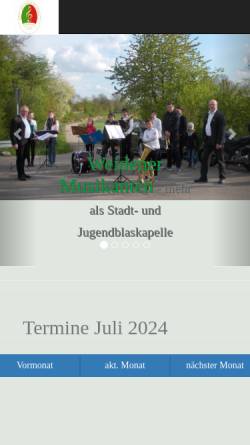 Vorschau der mobilen Webseite weidener-musikanten.de, Weidener Musikanten