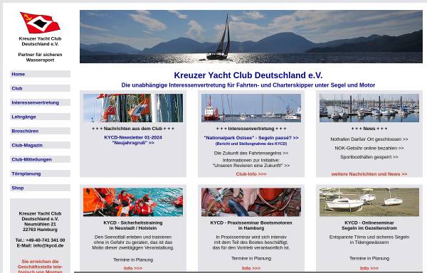 Vorschau von www.kycd.de, Kreuzer Yacht Club Deutschland e.V.