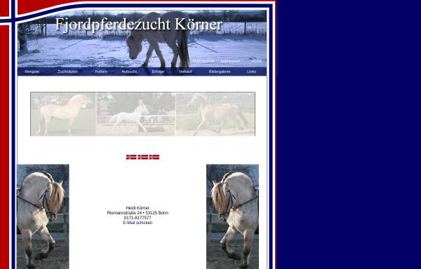 Vorschau von www.fjordpferdezucht-koerner.de, Fjordpferdezucht Sabine Körner
