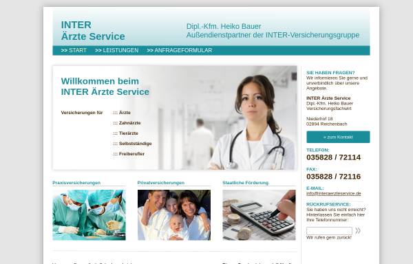 Vorschau von www.interaerzteservice.de, Inter Ärzte Service, Inh. Dipl.-Ing. Horst Bauer