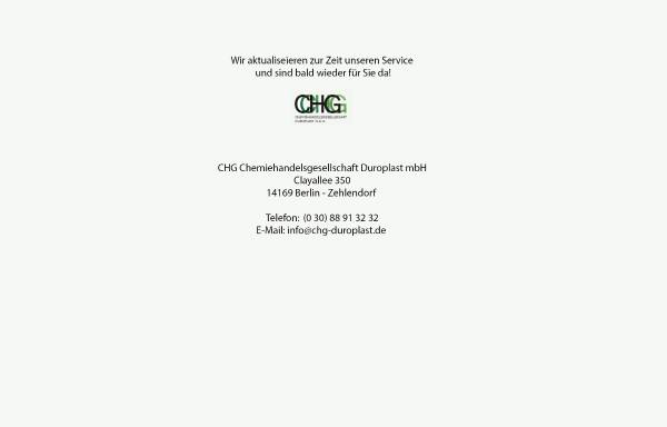 Vorschau von www.chg-duroplast.de, CHG Chemiehandelsgesellschaft Duroplast mbH
