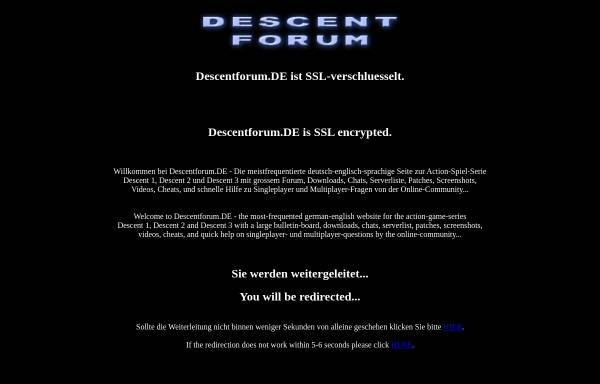 Vorschau von www.descentforum.de, Descentforum.DE
