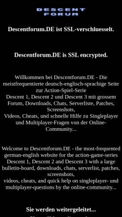 Vorschau der mobilen Webseite www.descentforum.de, Descentforum.DE