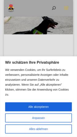 Vorschau der mobilen Webseite rettungshunde-muenchen.de, BRH Rettungshundestaffel Oberbayern e.V.