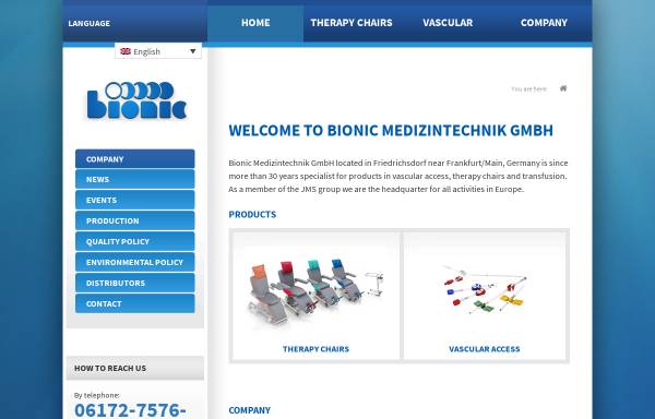 Vorschau von www.bionic-jms.com, Bionic Medizintechnik GmbH