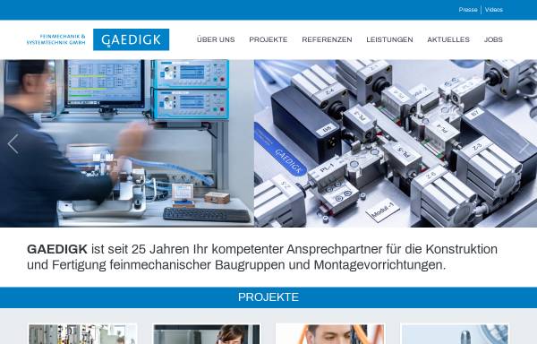 Vorschau von www.gaedigk.de, Gaedigk Feinmechanik & Medizintechnik