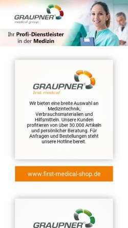 Vorschau der mobilen Webseite www.graupner-medical-group.com, Graupner Medical Group