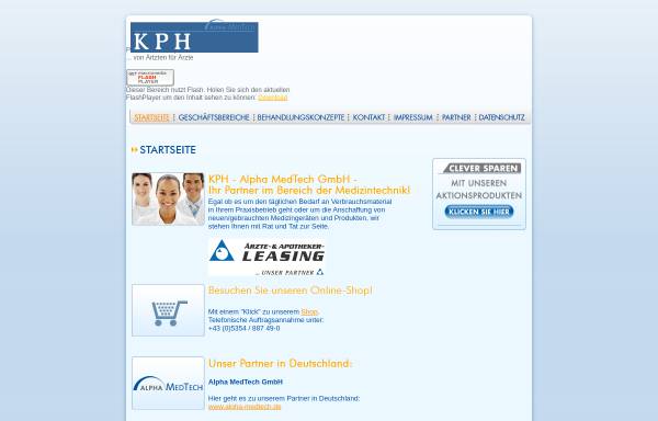 Vorschau von www.kph.at, KPH Medizinprodukte GmbH