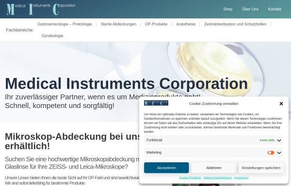 Vorschau von micgmbh.de, Medical Instruments Corp. GmbH