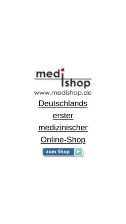 Vorschau der mobilen Webseite www.medishop.de, Medishop - Medizinischer Handel Jürgen Single