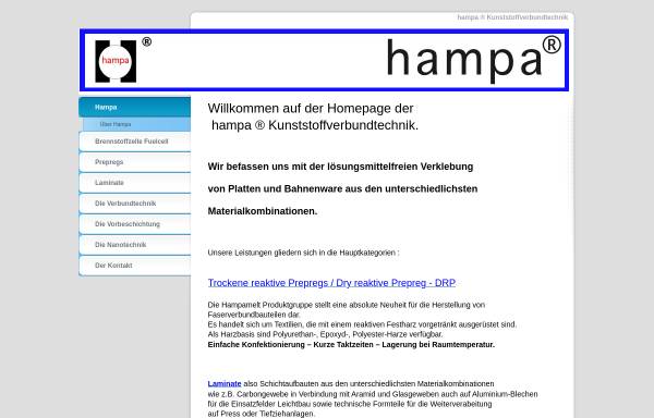 Vorschau von www.hampa.de, Hampa - Hans-Peter Hampicke