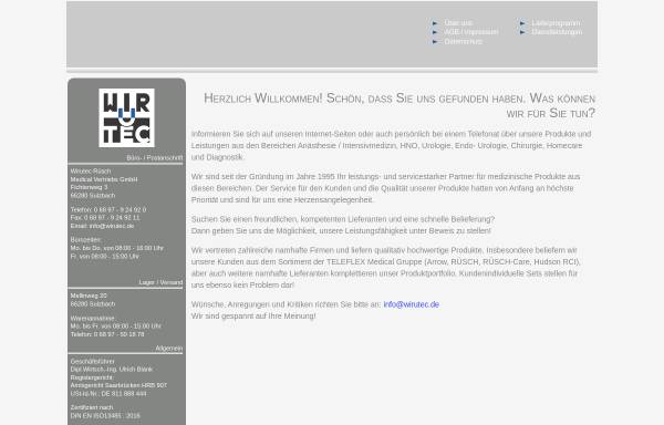 Vorschau von www.wirutec.de, Wirutec Rüsch Medical VertriebsGmbH