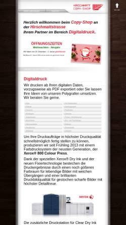 Vorschau der mobilen Webseite www.hirschmatt-copy.ch, Hirschmatt Copy-Shop