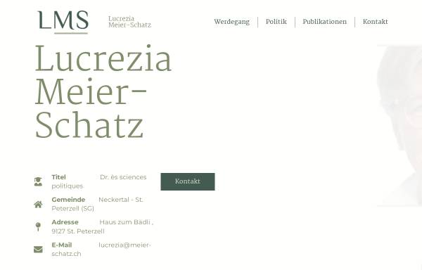 Vorschau von www.meier-schatz.ch, Meier-Schatz, Lucrezia - Nationalrätin SG (CVP)