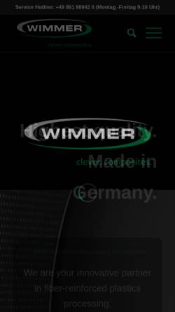 Vorschau der mobilen Webseite www.wimmer-kunststoff.de, Kunststoffverarbeitung Wimmer GmbH