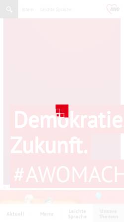 Vorschau der mobilen Webseite www.awo.org, Arbeiterwohlfahrt (AWO)