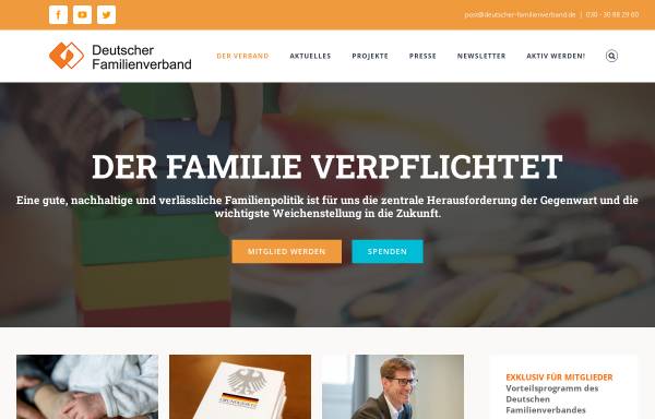 Vorschau von www.deutscher-familienverband.de, Deutscher Familienverband e.V.
