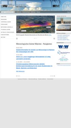 Vorschau der mobilen Webseite www.meteo.physik.uni-muenchen.de, Meteorologisches Institut an der Universität München
