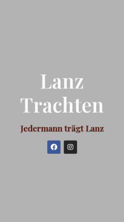 Vorschau der mobilen Webseite www.lanztrachten.at, Trachtenmoden Lanz