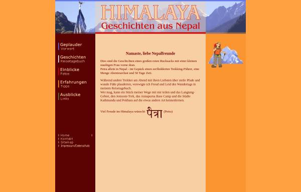 Vorschau von www.himalaya-geschichten.de, Himalaya - Geschichten aus Nepal [Petra Raffelsiefer]