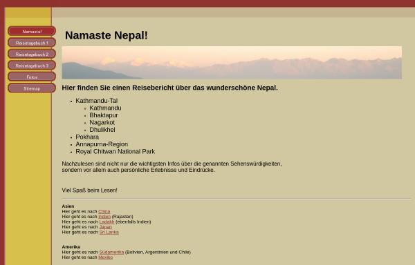 Vorschau von www.nepal.wg.am, Nepal: 1x hin und zurück - 1x rauf und runter [Peter Belina]