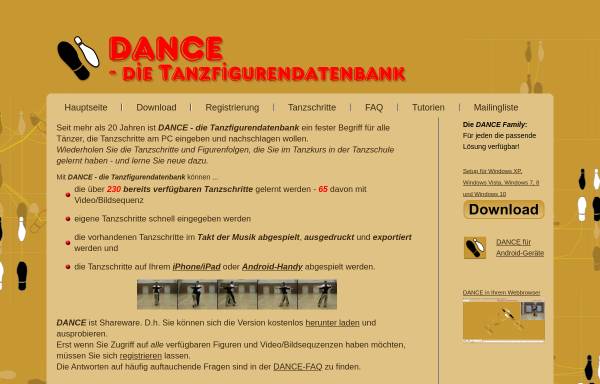 Vorschau von www.markus-bader.de, Dance - Die Tanzfiguren-Datenbank