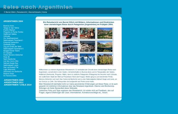 Vorschau von www.zillich.com, Reise nach Argentinien [Bernd Zillich]
