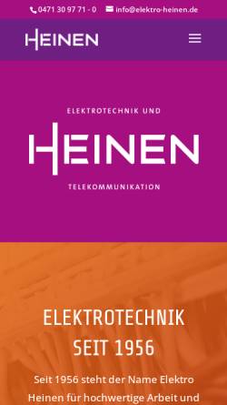 Vorschau der mobilen Webseite elektro-heinen.de, Elektro Heinen