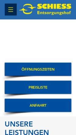 Vorschau der mobilen Webseite www.entsorgungshof.ch, Markus Schiess AG