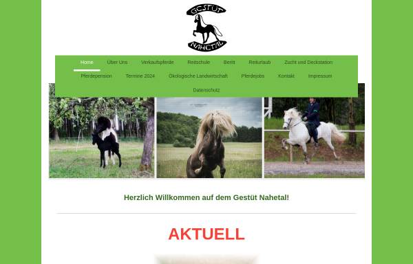 Vorschau von www.gestuet-nahetal.de, Gestüt Nahetal