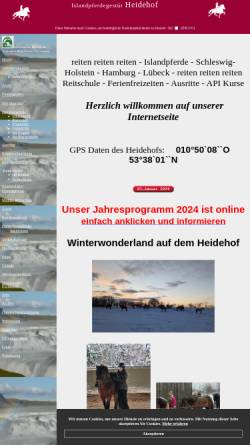 Vorschau der mobilen Webseite www.heidehof-sterley.de, Heidehof