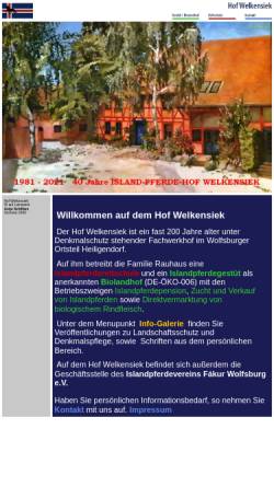 Vorschau der mobilen Webseite www.welkensiek.de, Hof Welkensiek