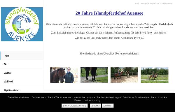 Vorschau von www.islandpferde-auensee.de, Islandpferdehof Auensee