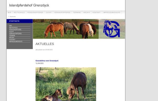 Vorschau von www.iph-grenzdyck.de, Islandpferdehof Grenzdyck
