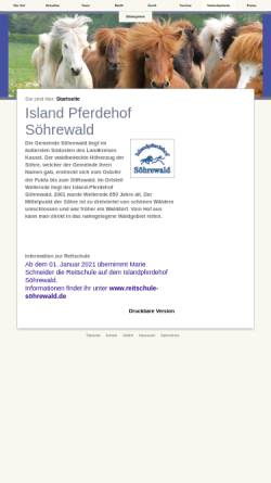 Vorschau der mobilen Webseite www.island-pferdehof.de, Islandpferdehof Söhrewald