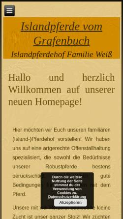 Vorschau der mobilen Webseite www.isireitschule.de, Islandpferdereitschule Weiß, Inh. Holger Weiß