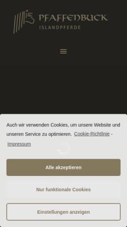 Vorschau der mobilen Webseite pfaffenbuck.de, Pferdehof Reisinger GbR
