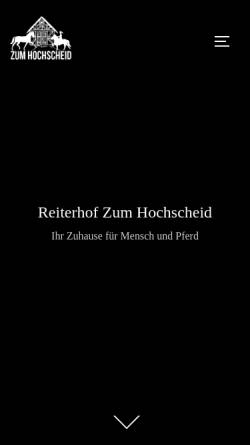 Vorschau der mobilen Webseite www.zumhochscheid.de, Reiter- und Ferienhof Zum Hochscheid