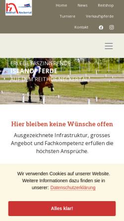 Vorschau der mobilen Webseite www.reithof.ch, Reithof Neckertal