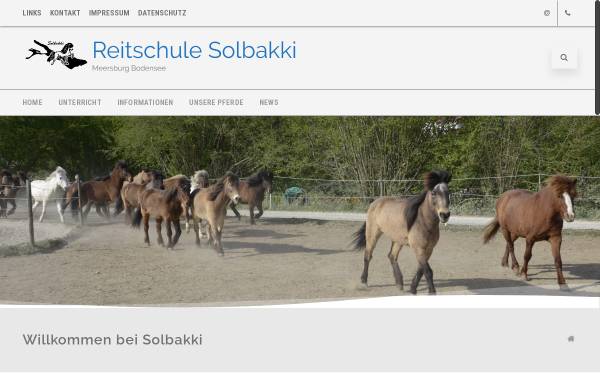 Vorschau von solbakki.de, Reitschule Solbakki