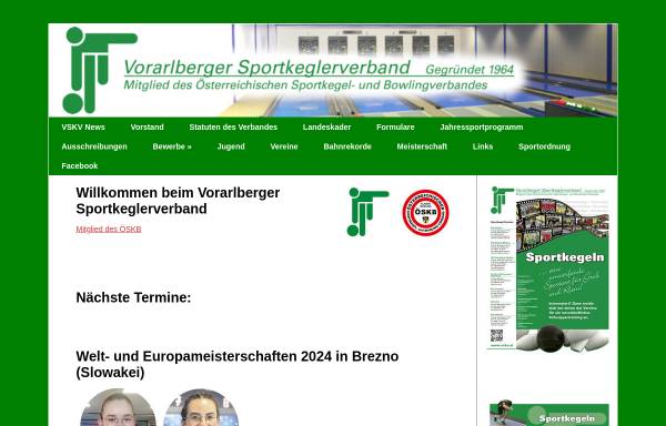 Vorschau von www.vskv.at, VSKV - Vorarlberger Sportkegelverband