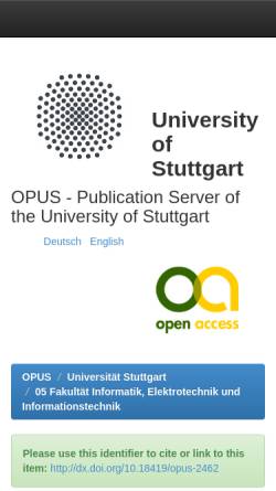 Vorschau der mobilen Webseite elib.uni-stuttgart.de, Die digitale Zukunft - mobil und multimedial