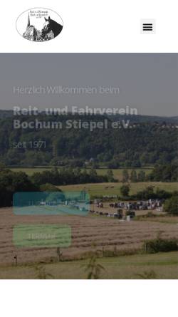 Vorschau der mobilen Webseite www.rv-bochum-stiepel.de, Reit- und Fahrverein Bochum-Stiepel e.V.