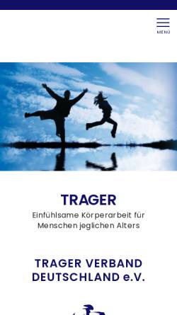 Vorschau der mobilen Webseite www.trager.de, Trager Verband Deutschland e. V.