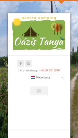 Vorschau der mobilen Webseite www.oazistanya.com, Oázistanya Naturcamping