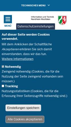 Vorschau der mobilen Webseite www.evs.nrw.de, Einkommens- und Verbrauchsstichprobe (EVS)