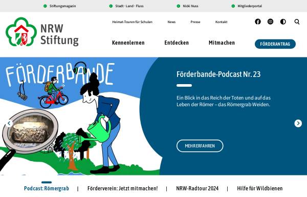 Vorschau von www.nrw-stiftung.de, NRW-Stiftung Natur - Heimat - Kultur