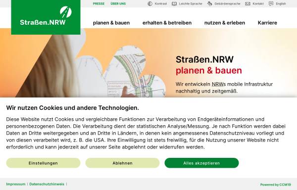 Vorschau von www.strassen.nrw.de, Straßen.NRW - Landesbetrieb Straßenbau Nordrhein-Westfalen