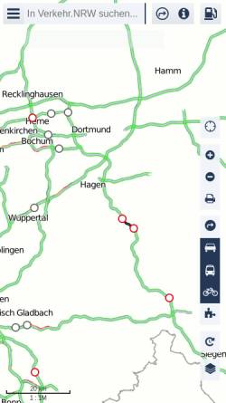 Vorschau der mobilen Webseite www.verkehrsinfo.nrw.de, Verkehrsinfo NRW