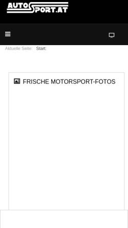 Vorschau der mobilen Webseite www.autosport.at, Motorsport-Fotos